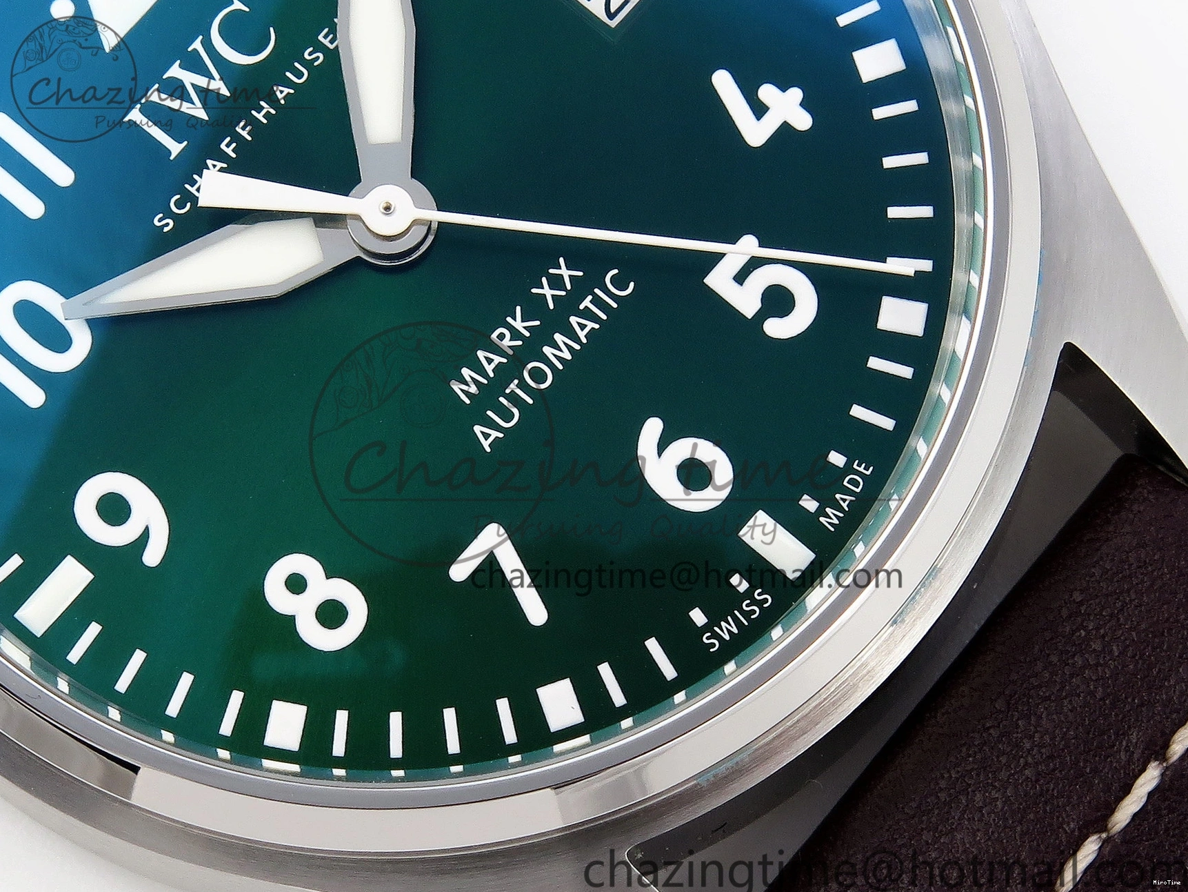 MIROTIME 0127 Pilot Mark XX IW328205 ZF 1:1 Best Edition Green Dial on Brown Leather Strap A UrbanStyle 7029